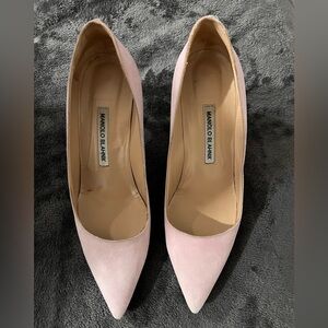 Manolo Blahnik Pink Suede Heels